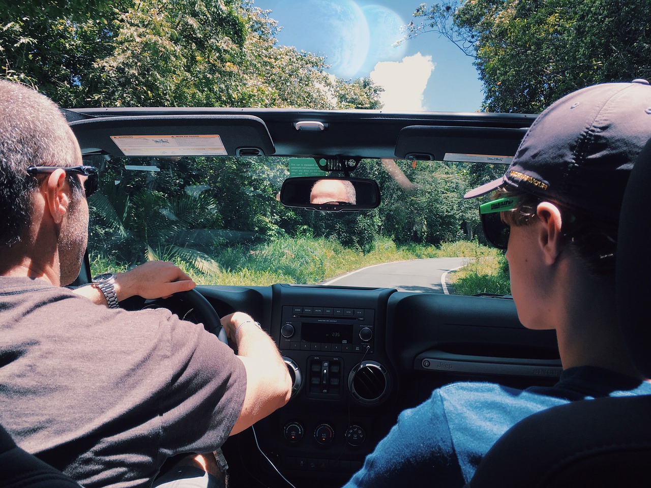 people on a road trip