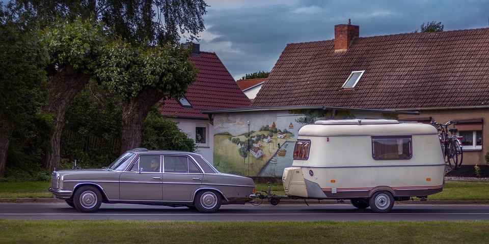 towing caravan